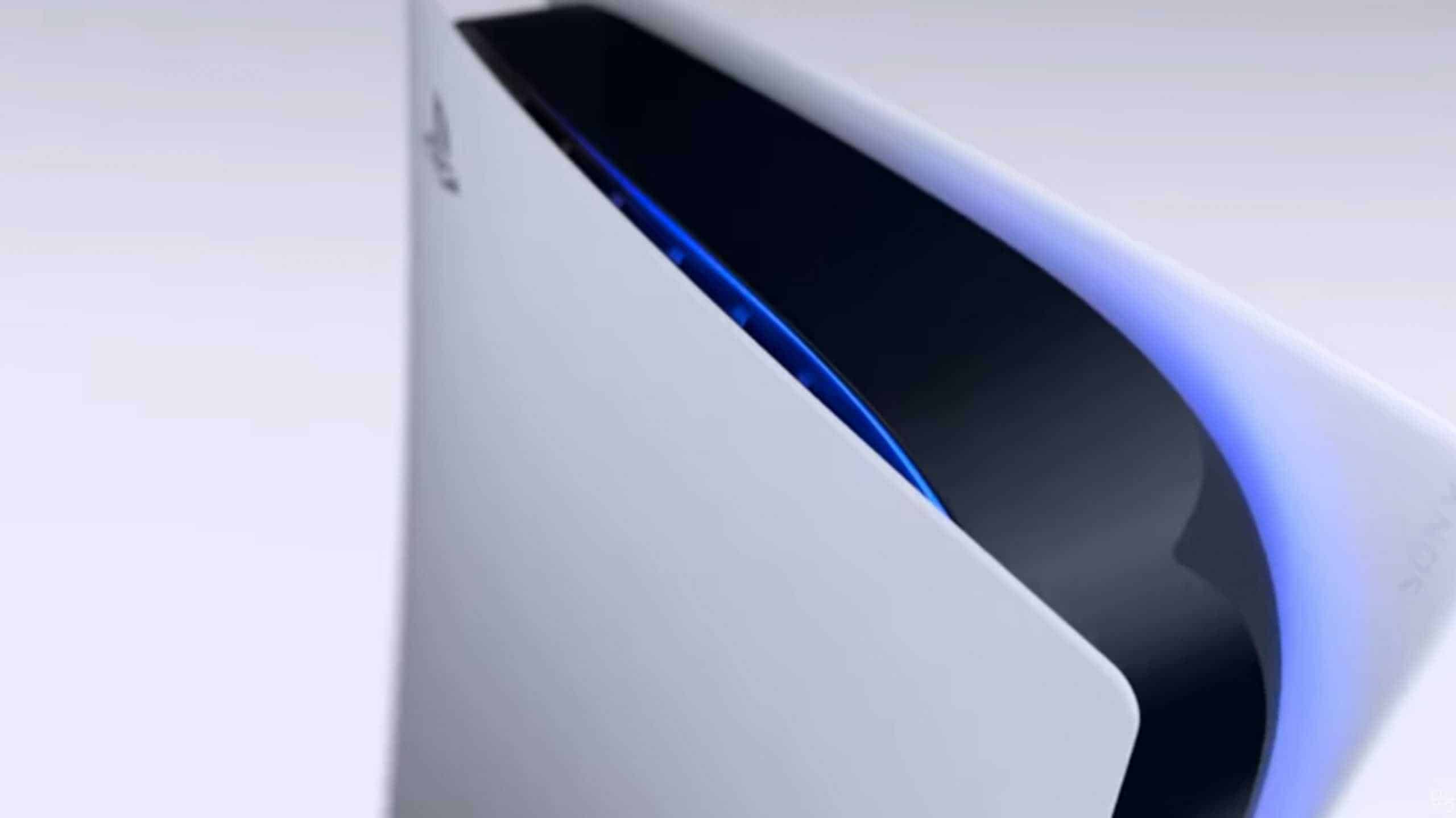Sony PlayStation 5 top end view