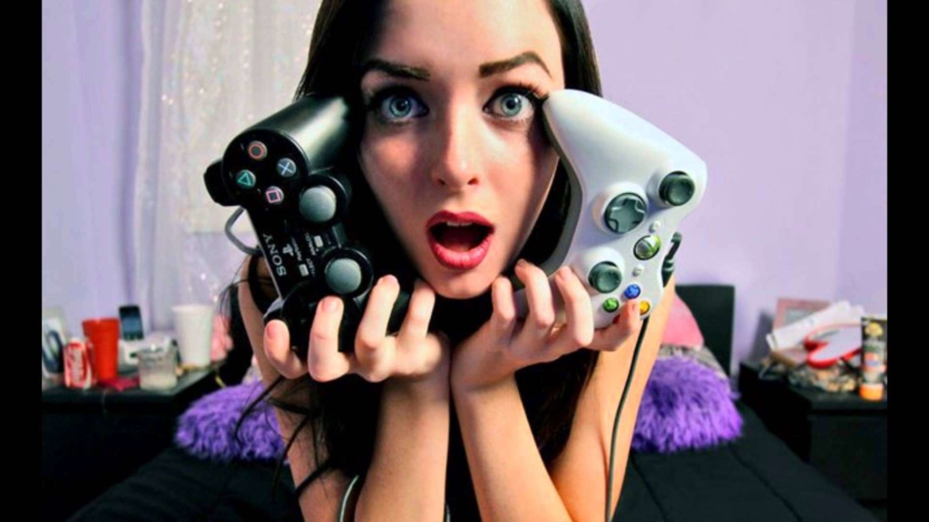 Gamer Girl Stock Photo
