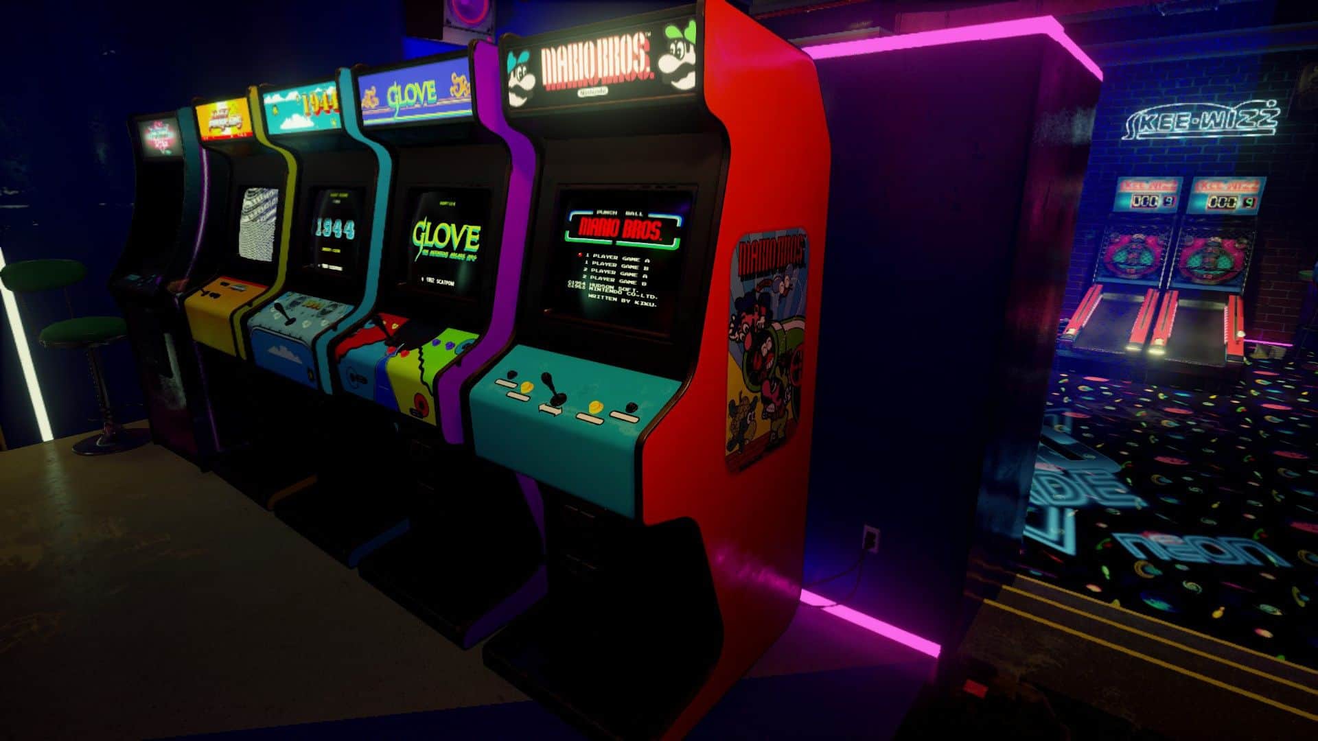 A video game arcade