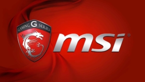 MSI Logo on red background
