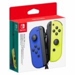 Nintendo Switch Neon Blue and Neon Yellow Joy-Con Controller Set Box View