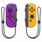 Nintendo Switch Neon Purple and Neon Orange Joy-Con Controller Set