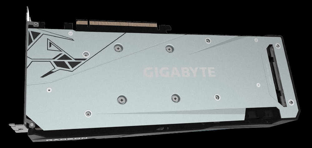 GIGABYTE Radeon RX 6700 XT GAMING OC 12G Backplate Angled View