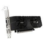 Gigabyte GeForce GTX 1650 D6 OC Low Profile 4G Angled Fan View