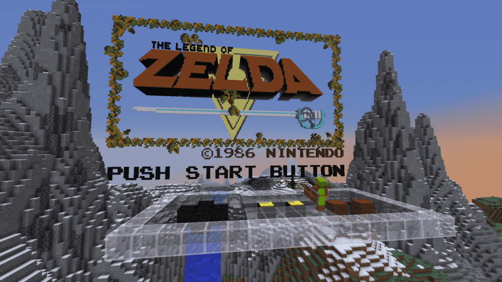 Original 1986 Legend of Zelda Game Start Screen