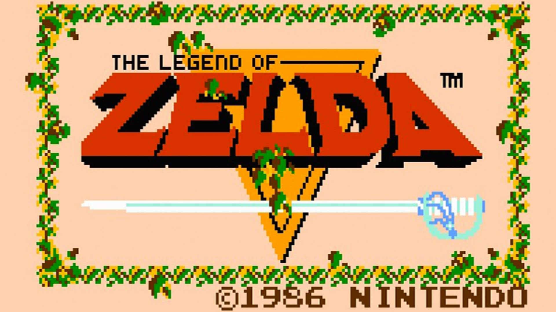Original 1986 Legend of Zelda Cover Art Logo