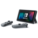 Nintendo Switch with Neon Blue and Neon Red Joy-Con Controllers Promo Image
