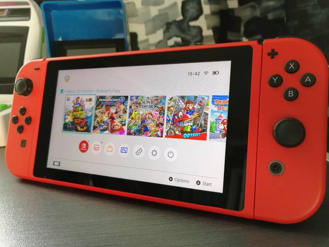 Nintendo Switch Mario Edition Home Screen