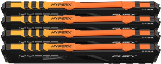 HyperX Fury RGB 32GB Memory Kit RAM Top View