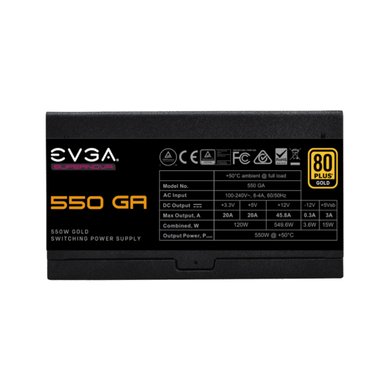 EVGA SuperNOVA 550 GA Side View