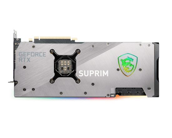 MSI GeForce RTX 3080 Ti SUPRIM X 12G Backplate View