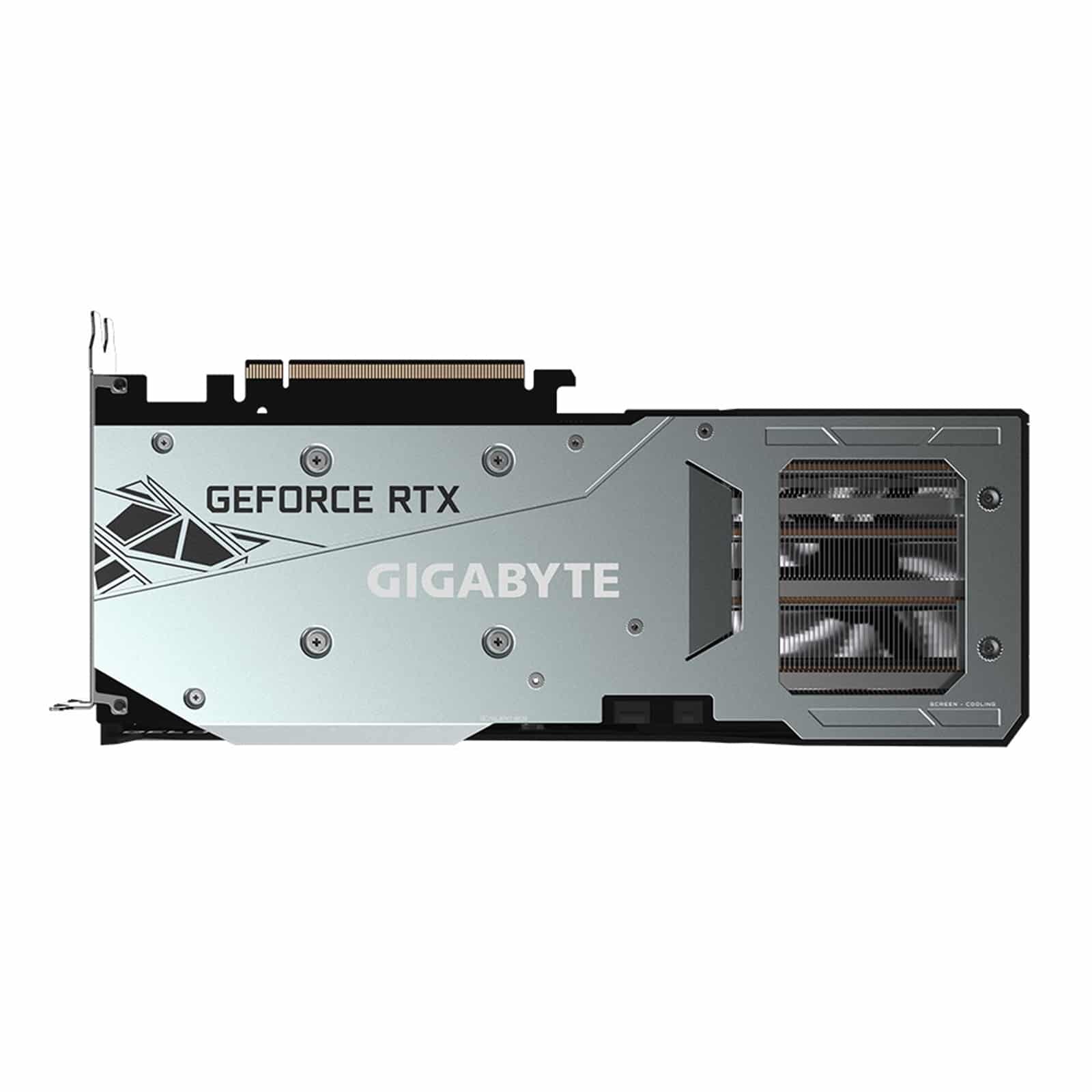 Gigabyte RTX 3060 Ti GAMING OC PRO LHR Backplate View