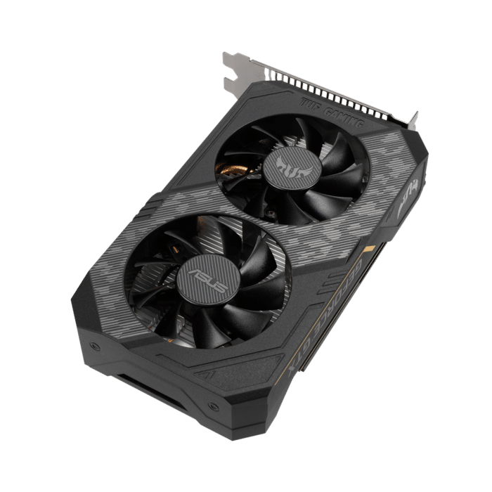 ASUS GTX 1650 OC TUF Gaming 4G Angled Fan View