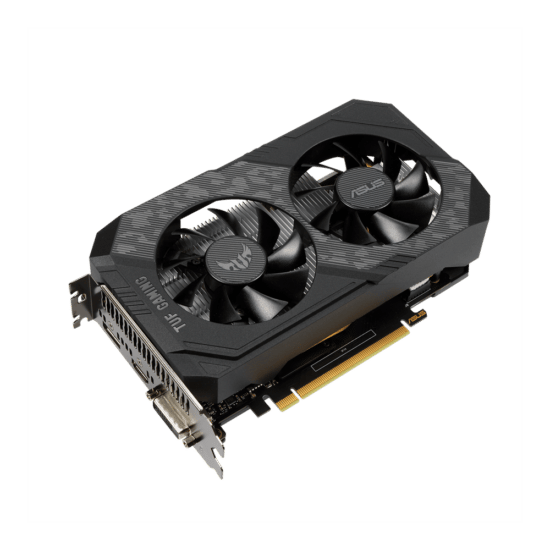 ASUS GTX 1650 TUF Gaming Angled Fan View