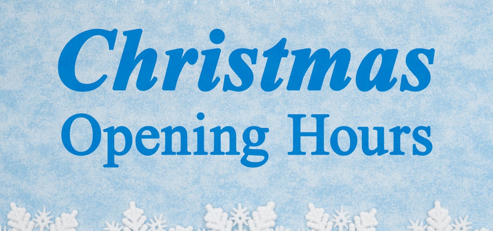 Christmas Opening Hours Poster