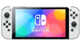 Nintendo Switch OLED - White Flat View