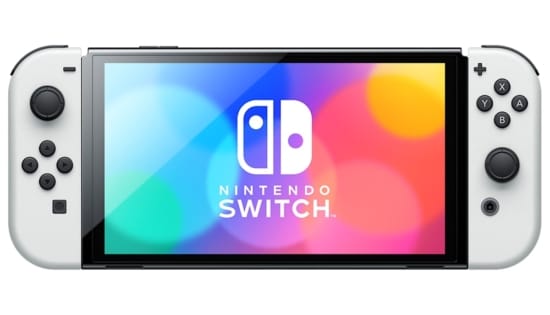 Nintendo Switch OLED - White Flat View