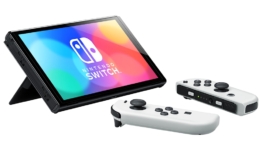 Nintendo Switch OLED - White Stand View