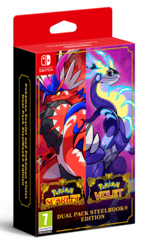 Pokémon Scarlet and Pokémon Violet Dual Pack SteelBook Edition Box Art