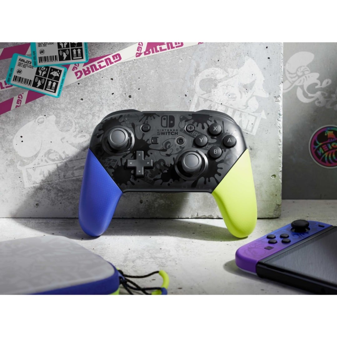 Nintendo Switch Pro Controller – Splatoon 3 Limited Edition Cover View
