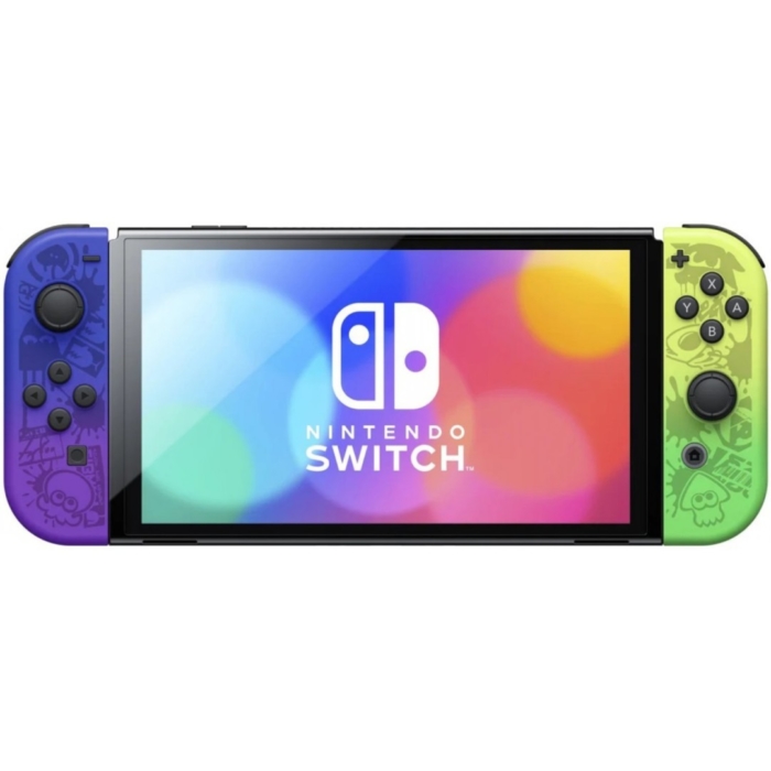 Nintendo Switch OLED Model – Splatoon 3 Limited Edition Front Flat View