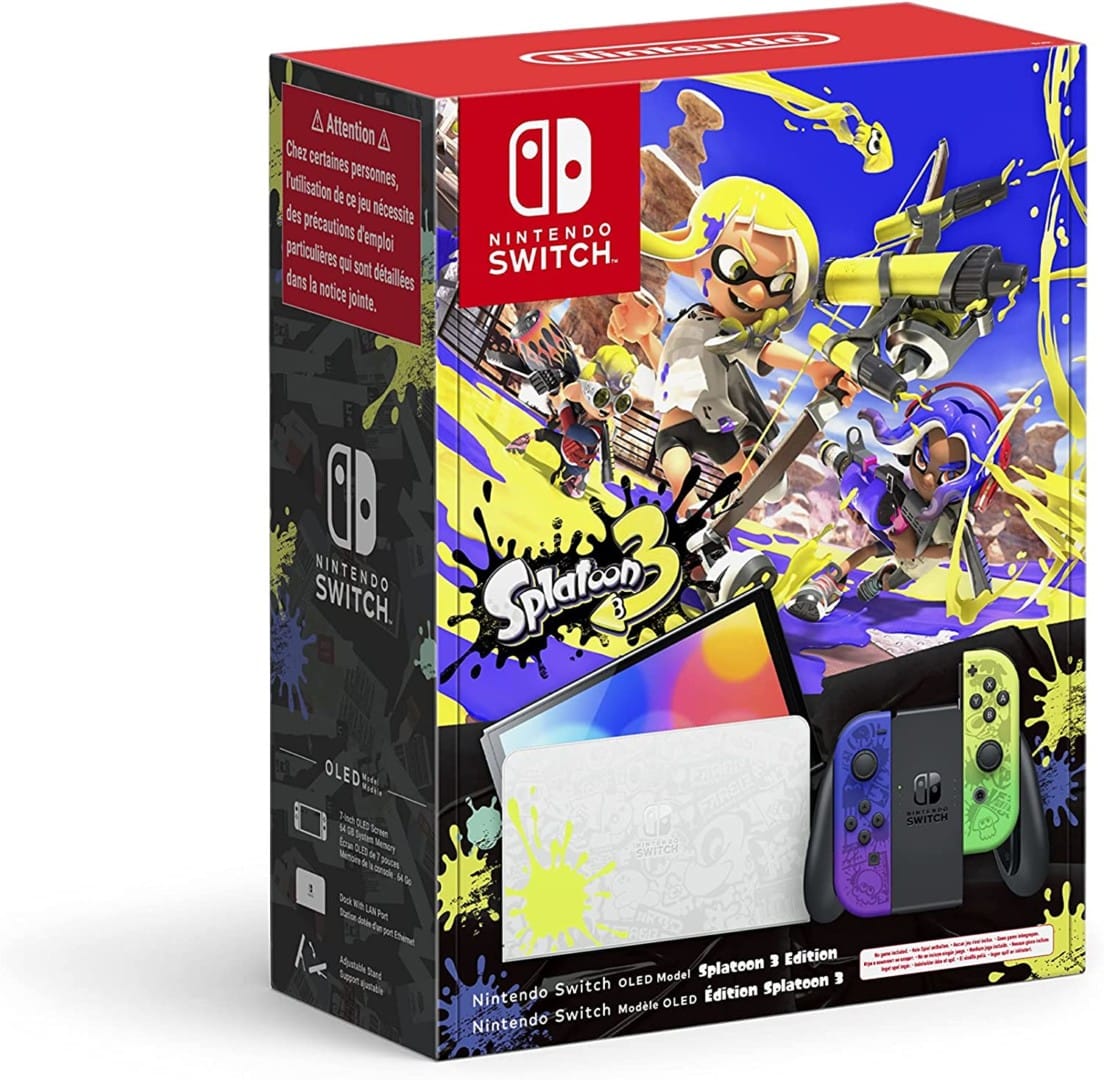 Nintendo Switch OLED Model – Splatoon 3 Limited Edition Box View