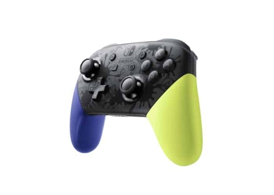 Nintendo Switch Pro Controller – Splatoon 3 Limited Edition Angled View