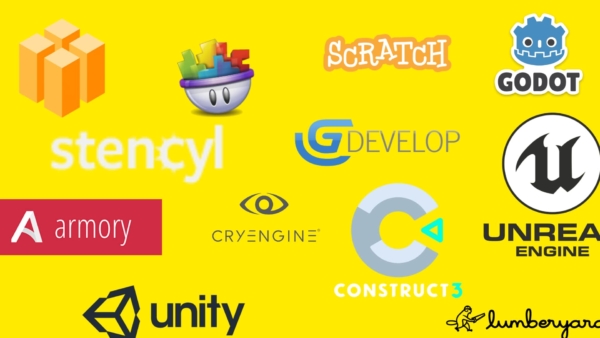 Collage of Game Engine Logos