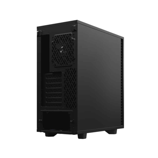 Fractal Design Define 7 Compact Black Solid Angled Rear View