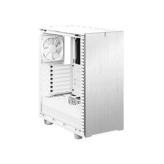 Fractal Design Define 7 Compact White Solid Angled Front View
