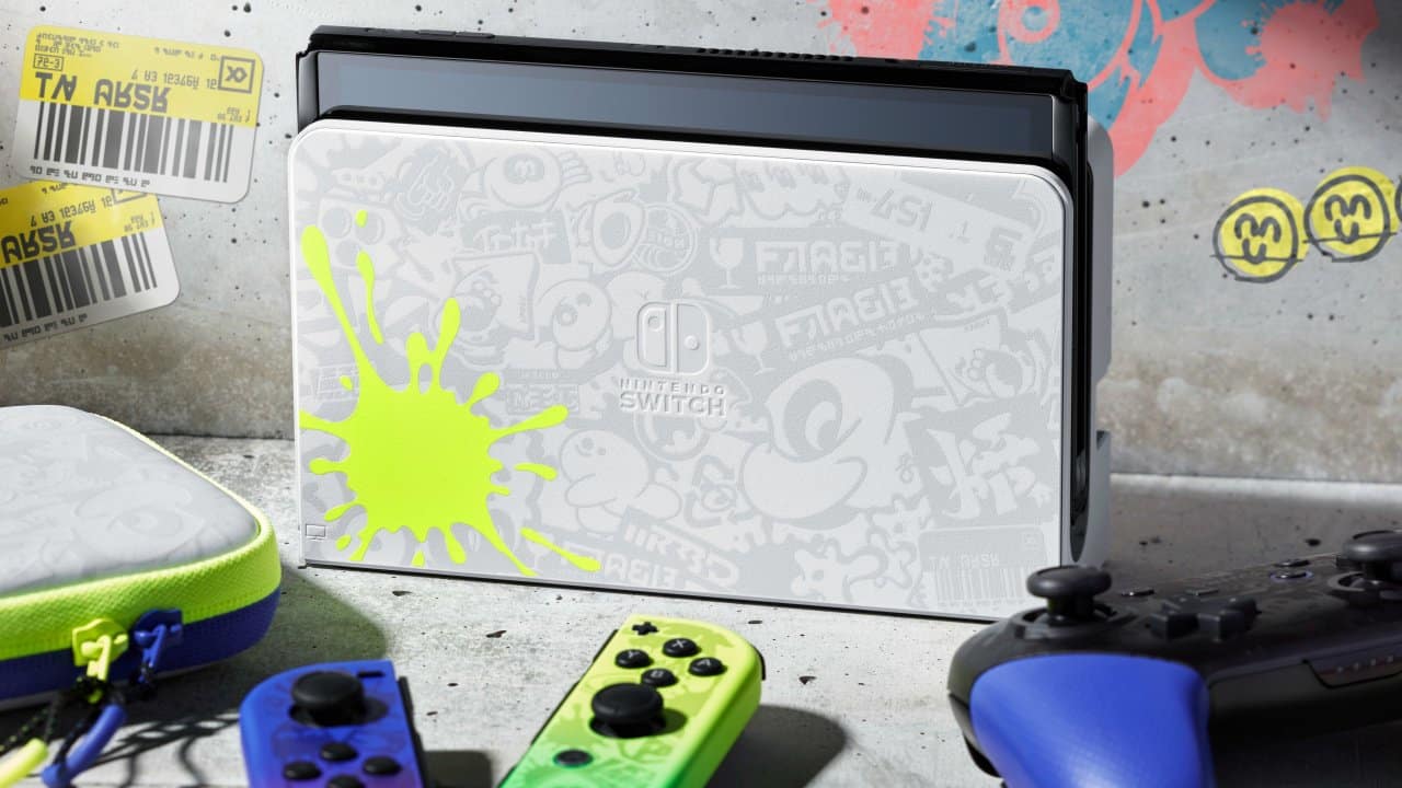 Nintendo Switch OLED Model – Splatoon 3 Limited Edition Cover View