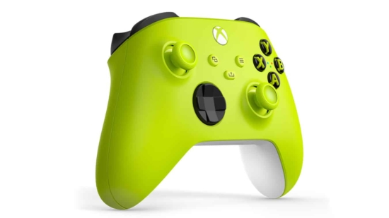 Xbox Wireless Controller - Electric Volt Angled Front View