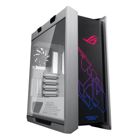 Asus ROG Strix Helios RGB White Angled Front View