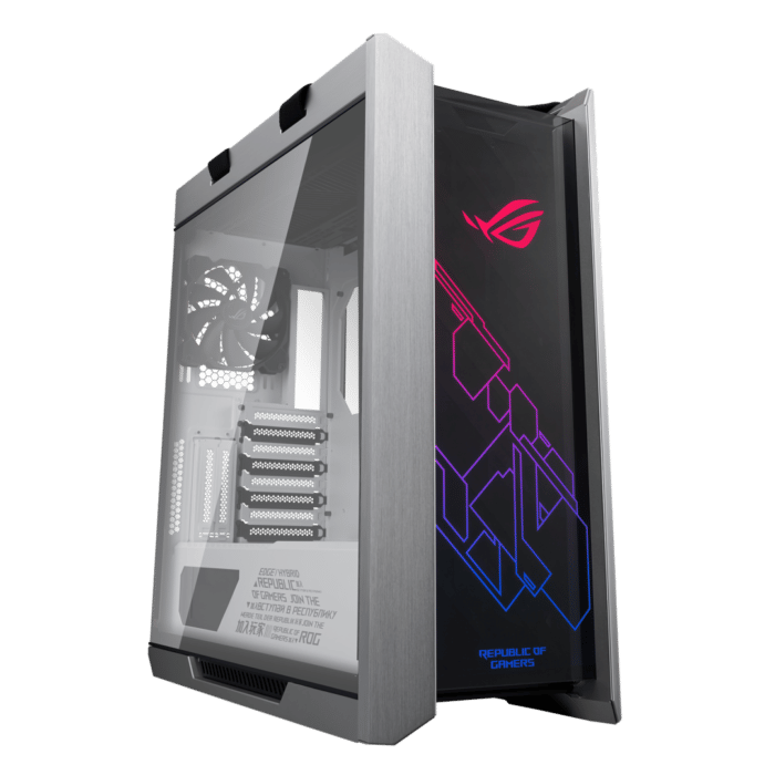 Asus ROG Strix Helios RGB White Angled Front View