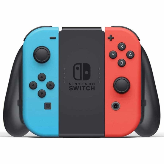Nintendo Switch OLED - Neon Blue & Neon Red Joy Con Grip View