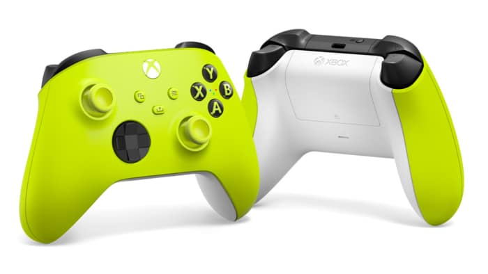 Xbox Wireless Controller - Electric Volt Front/Rear View