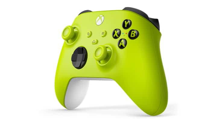 Xbox Wireless Controller - Electric Volt Angled Front View