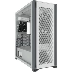 Corsair 7000D Airflow White Angled Front View