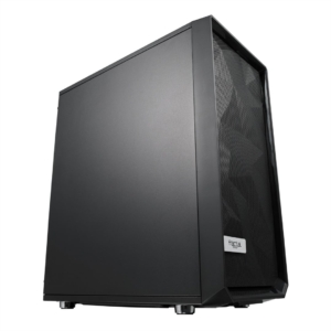 Fractal Design Meshify C Black Solid Angled Front View
