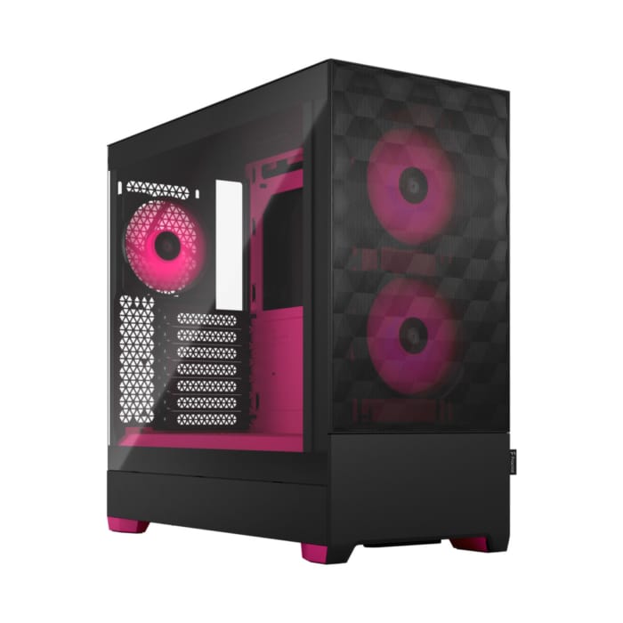 Fractal Design Pop Air RGB Magenta Core TG Angled Front View