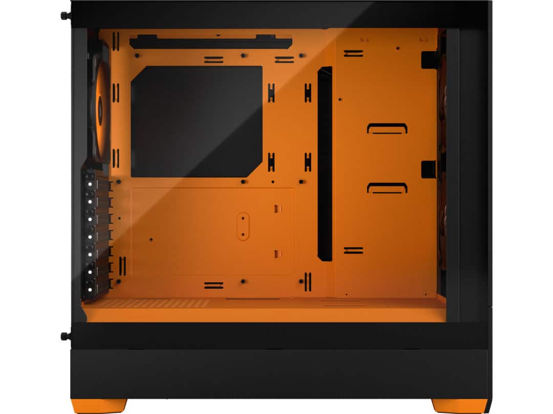 Fractal Design Pop Air RGB Orange Core TG Side View