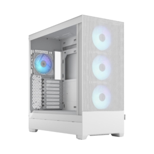 Fractal Design Pop XL Air RGB White TG Angled Front View