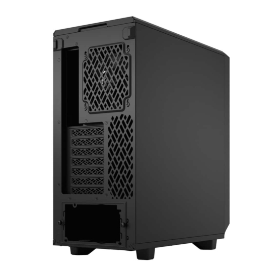 Fractal Design Meshify 2 Compact Black Solid Angled Back View