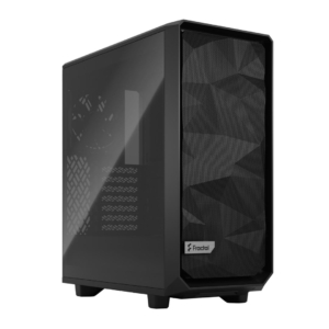 Fractal Design Meshify 2 Compact Light TG Black Angled Front View