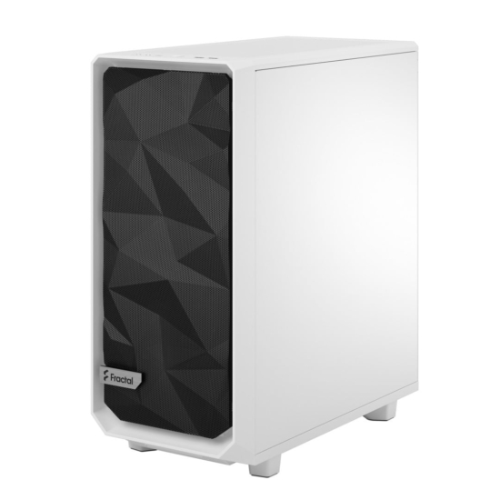 Fractal Design Meshify 2 Compact White TG Angled Front View