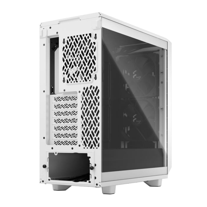 Fractal Design Meshify 2 Compact White TG Angled Back View