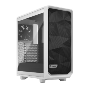 Fractal Design Meshify 2 Compact White TG Angled Front View