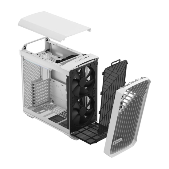 Fractal Design Torrent Compact White TG Angled Front View