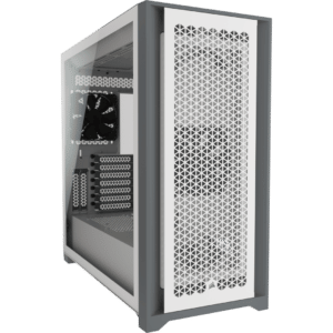 Corsair 5000D Airflow White Angled Front View