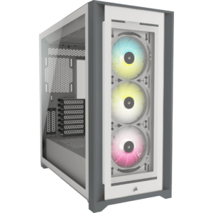 Corsair iCUE 5000X RGB White Angled Front View View